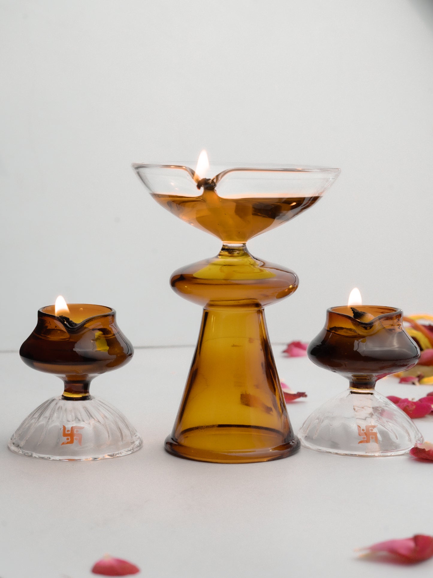 Tranquil Flame Diyas Set of 3 Pcs