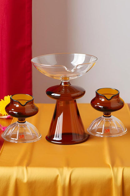 Tranquil Flame Diyas Set of 3 Pcs