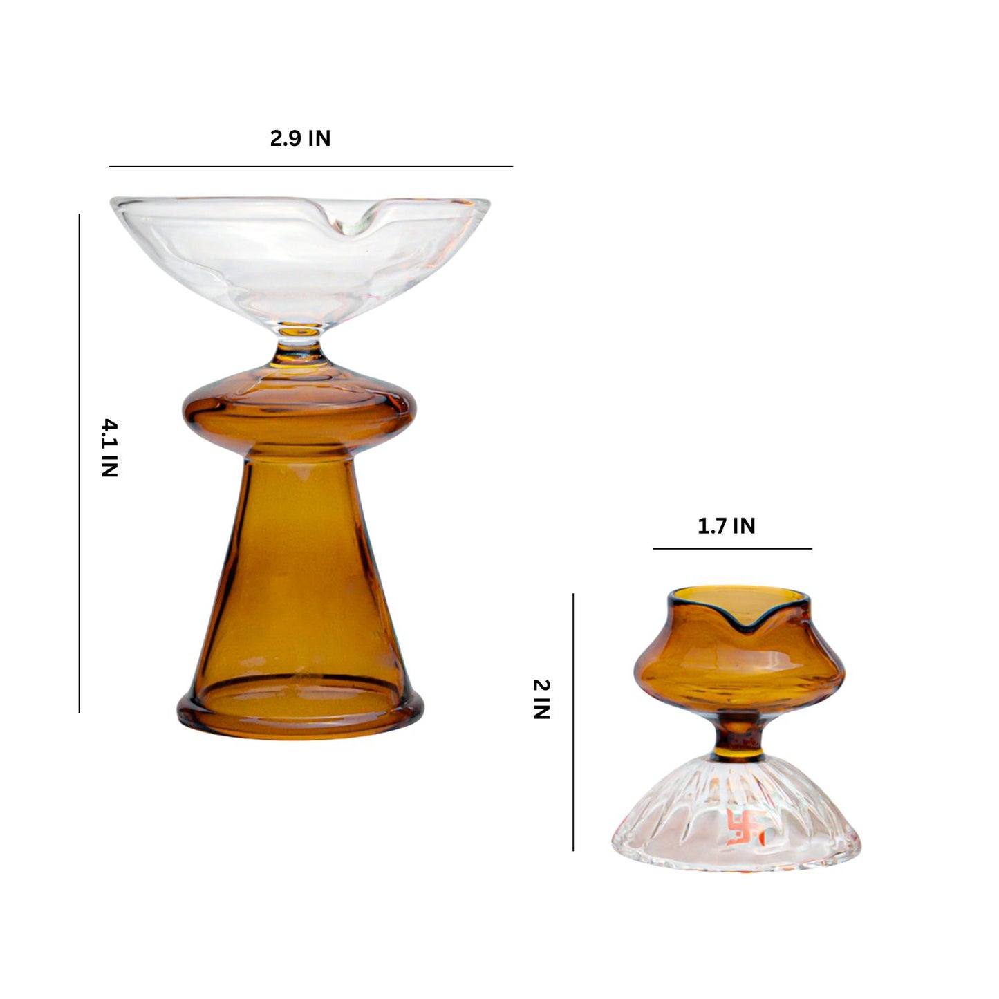 Tranquil Flame Diyas Set of 3 Pcs